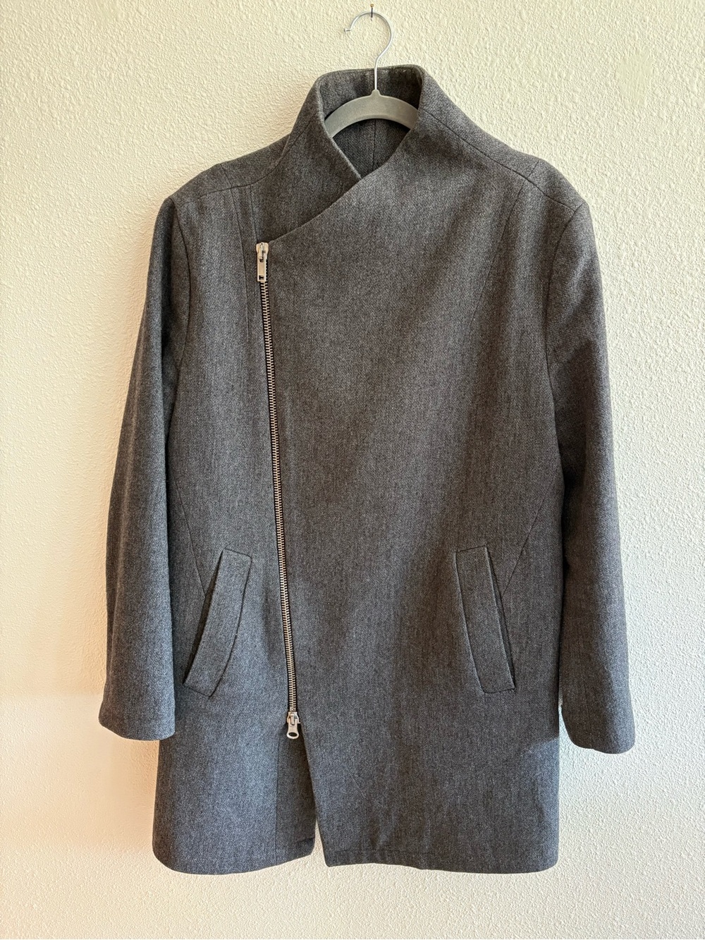 Men’s Religion Asemetrical Funnel Neck Coat size M